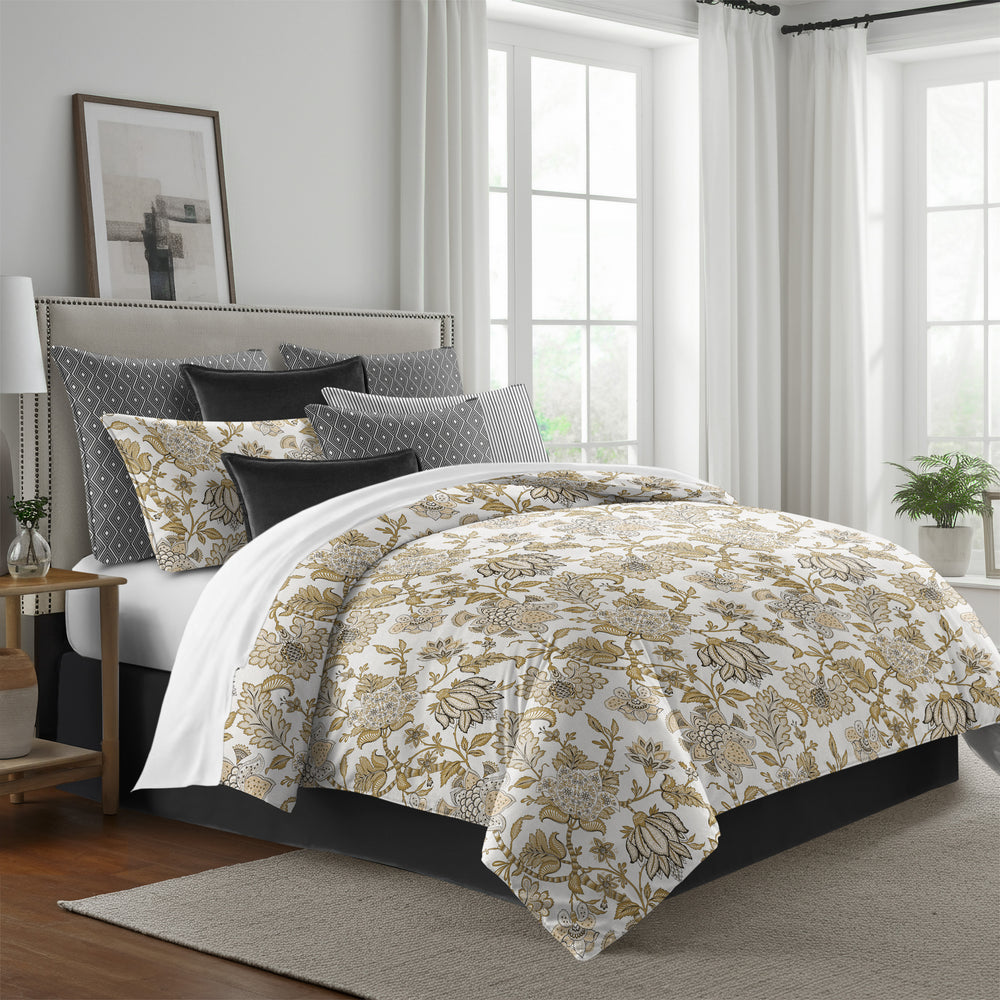 Bronte Gold 8 Piece Duvet Cover Set Duvet Covers By Colcha Linens