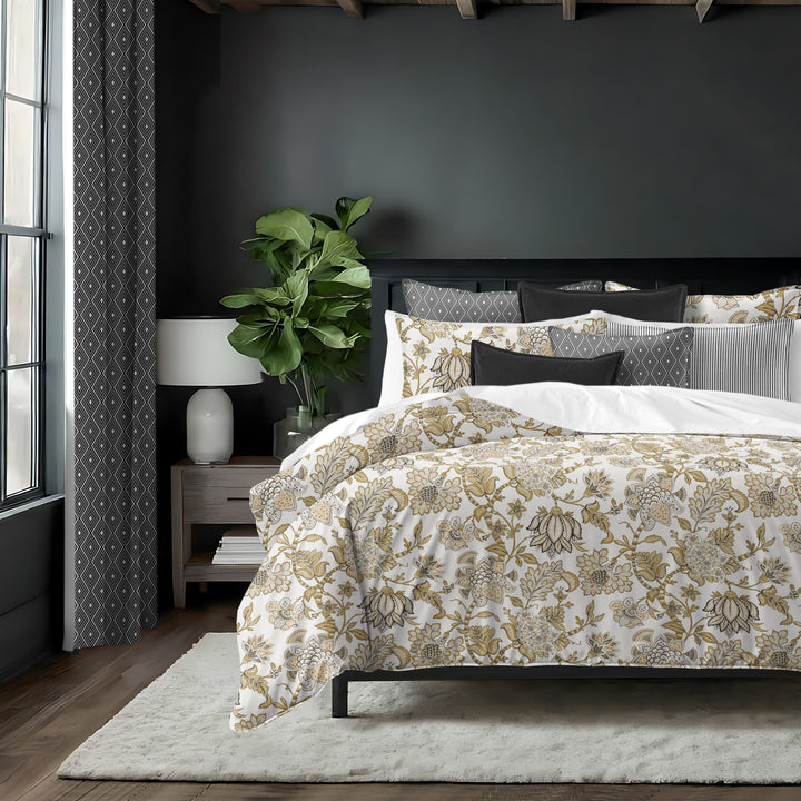 Bronte Gold 8 Piece Comforter Set Comforter Sets By Colcha Linens