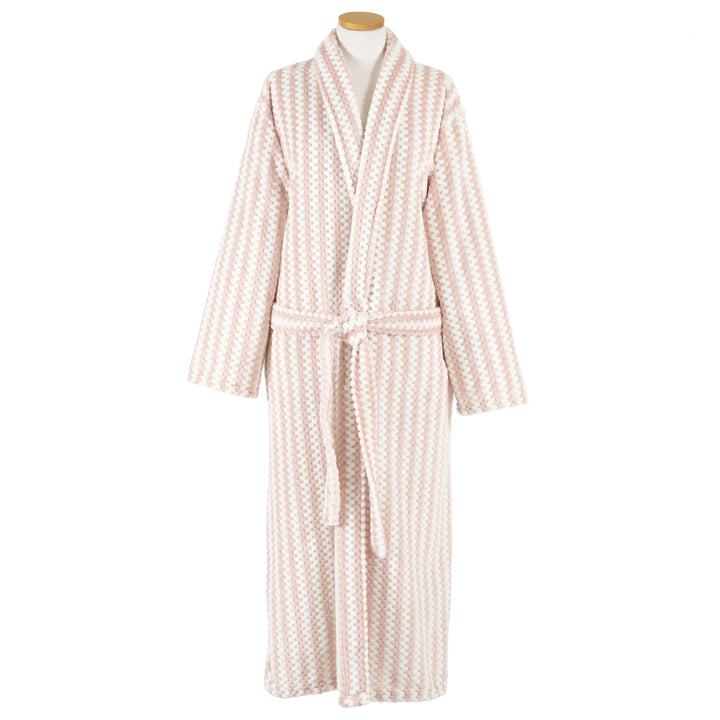 Bubble Stripe Fleece Bath Robe Bath Robe By Annie Selke