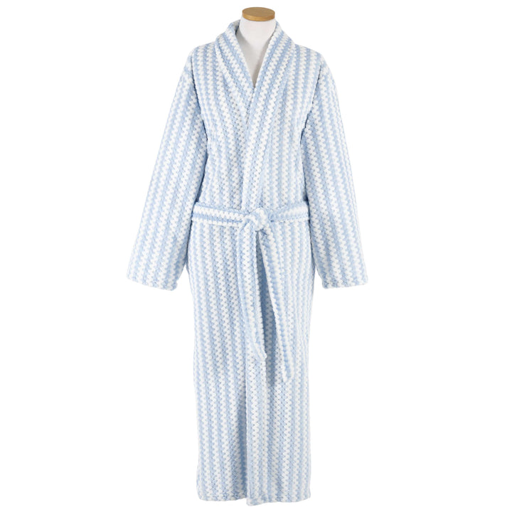 Bubble Stripe Fleece Bath Robe Bath Robe By Annie Selke