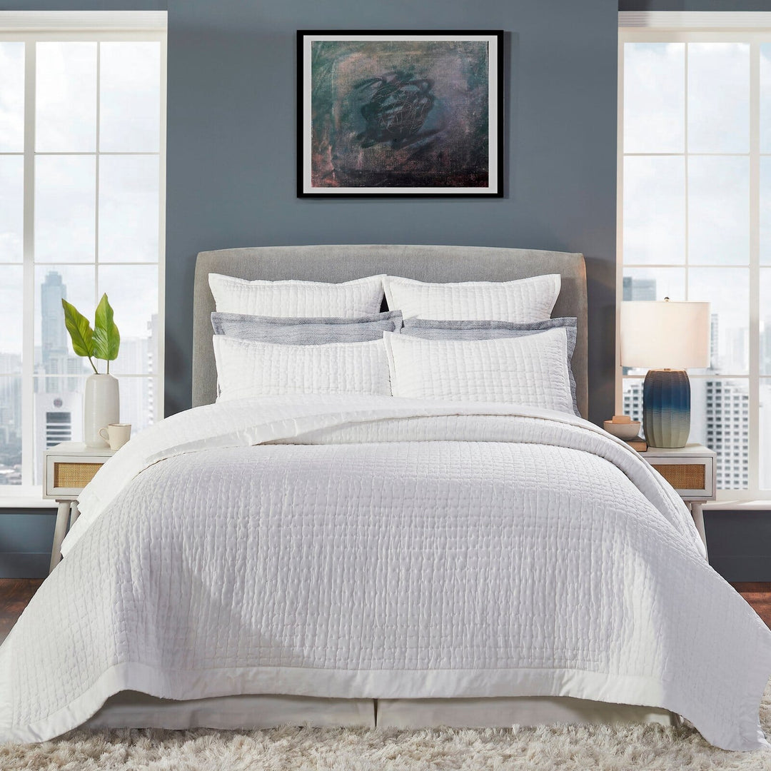 Malibu Silk Square Quilted Coverlet Coverlet By Orchids Lux Home