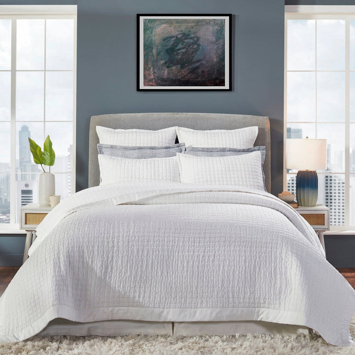 Malibu Silk Square Quilted Coverlet Coverlet By Orchids Lux Home