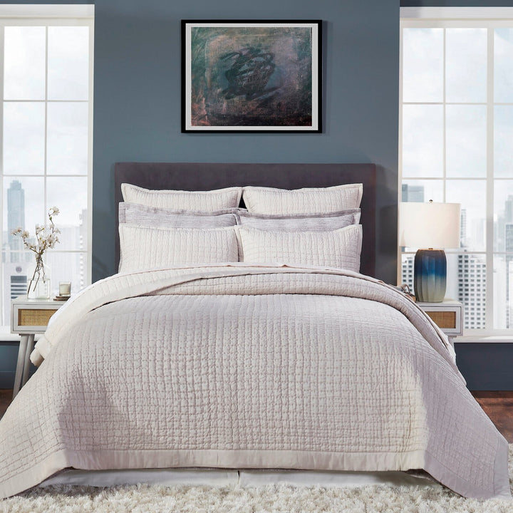 Malibu Silk Square Quilted Coverlet Coverlet By Orchids Lux Home