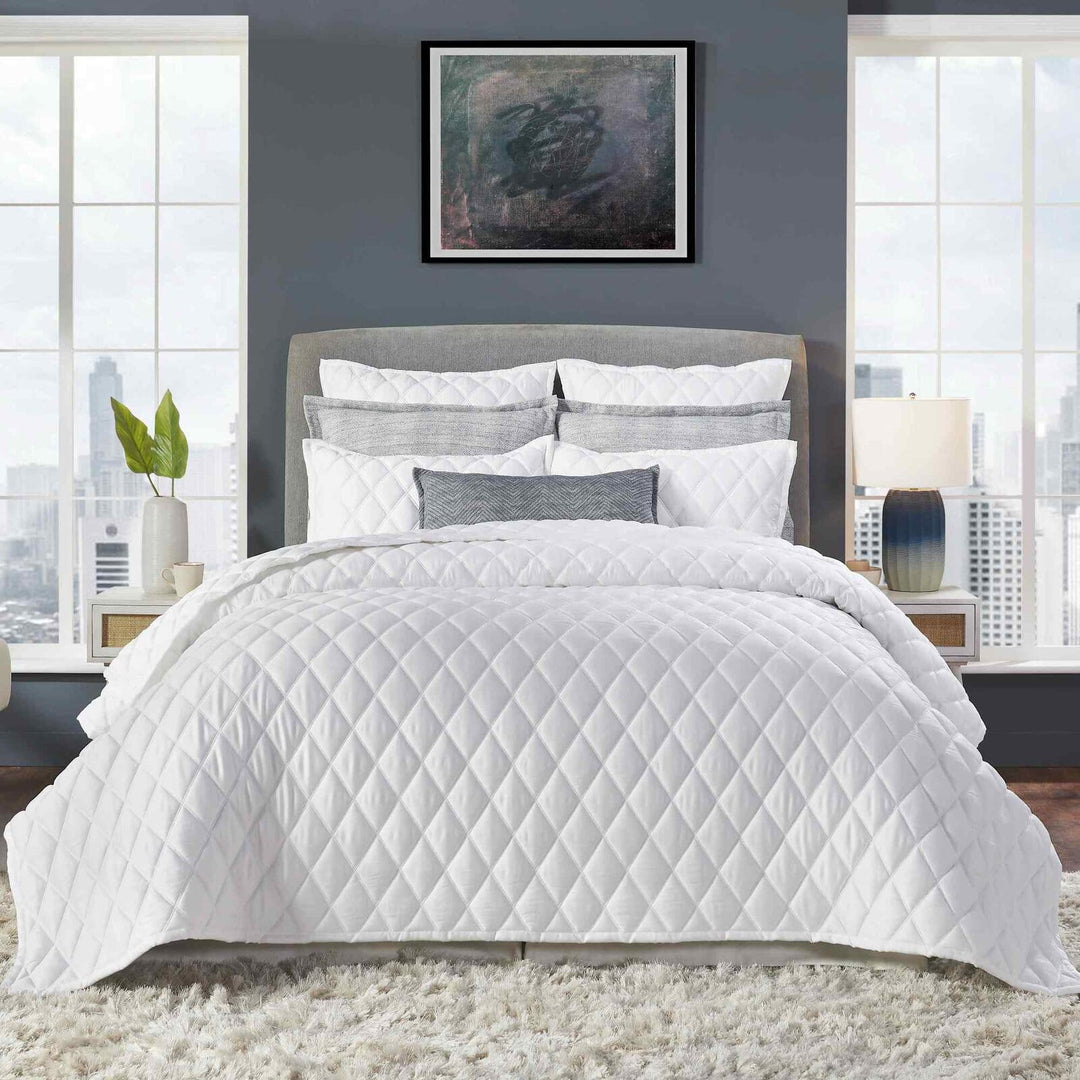 Avalon Diamond Quilted LYOCELL Coverlet Coverlet By Orchids Lux Home