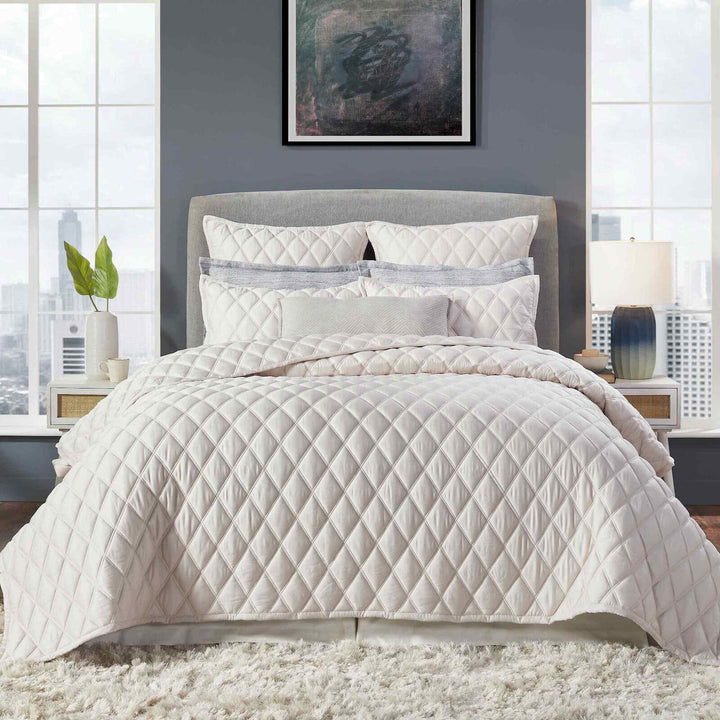 Avalon Diamond Quilted LYOCELL Coverlet Coverlet By Orchids Lux Home