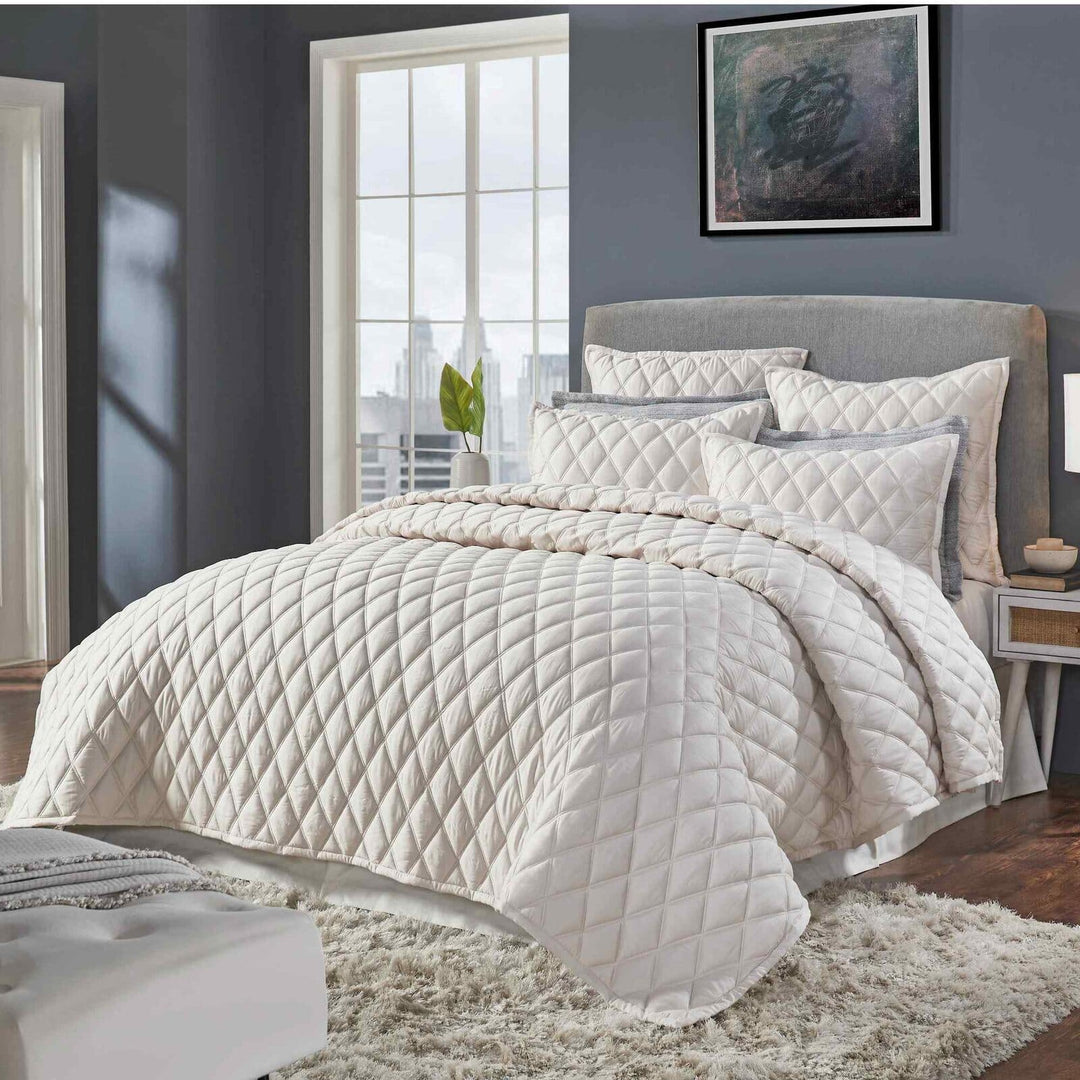 Avalon Diamond Quilted LYOCELL Coverlet Coverlet By Orchids Lux Home