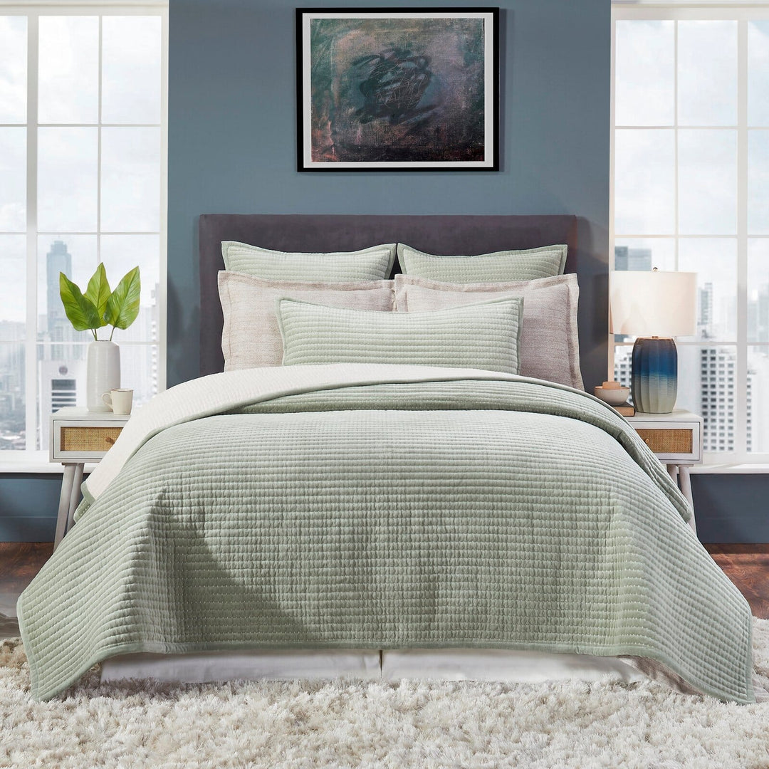 Milton Channel Stitched Velvet Coverlet Coverlet By Orchids Lux Home