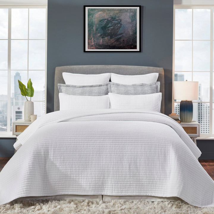 Milton Channel Stitched Velvet Coverlet Coverlet By Orchids Lux Home