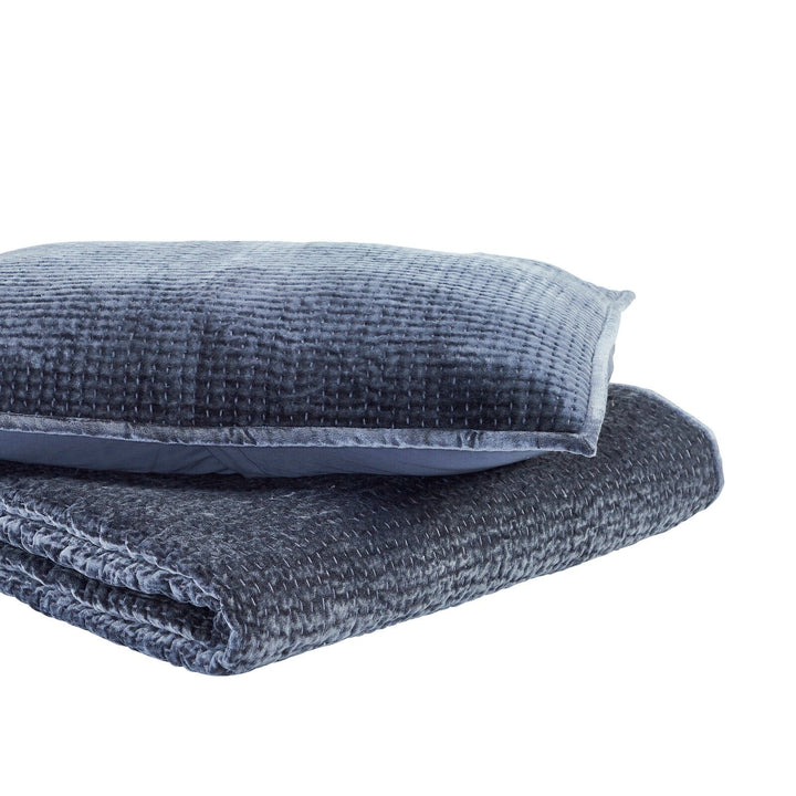 Laguna Pick Stitch Velvet Coverlet Coverlet By Orchids Lux Home