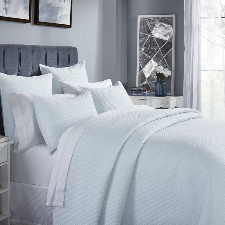 Valentina Diamond Quilted Sateen Coverlet Coverlet By Orchids Lux Home