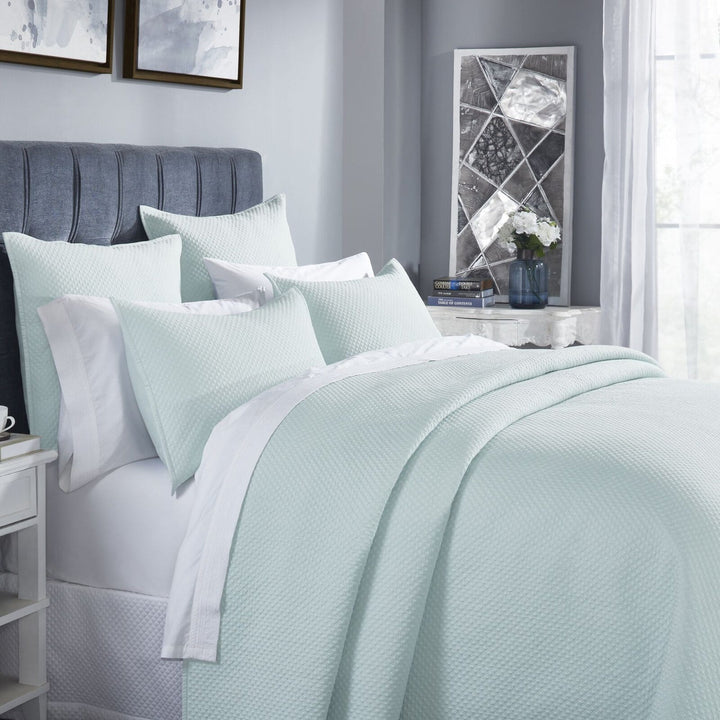 Valentina Diamond Quilted Sateen Coverlet Coverlet By Orchids Lux Home