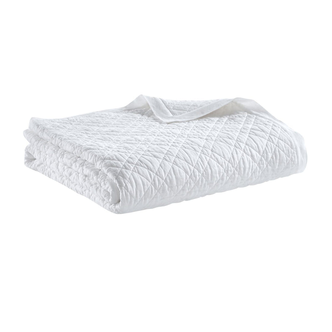 Chloe European Linen Diamond Coverlet Coverlet By Orchids Lux Home