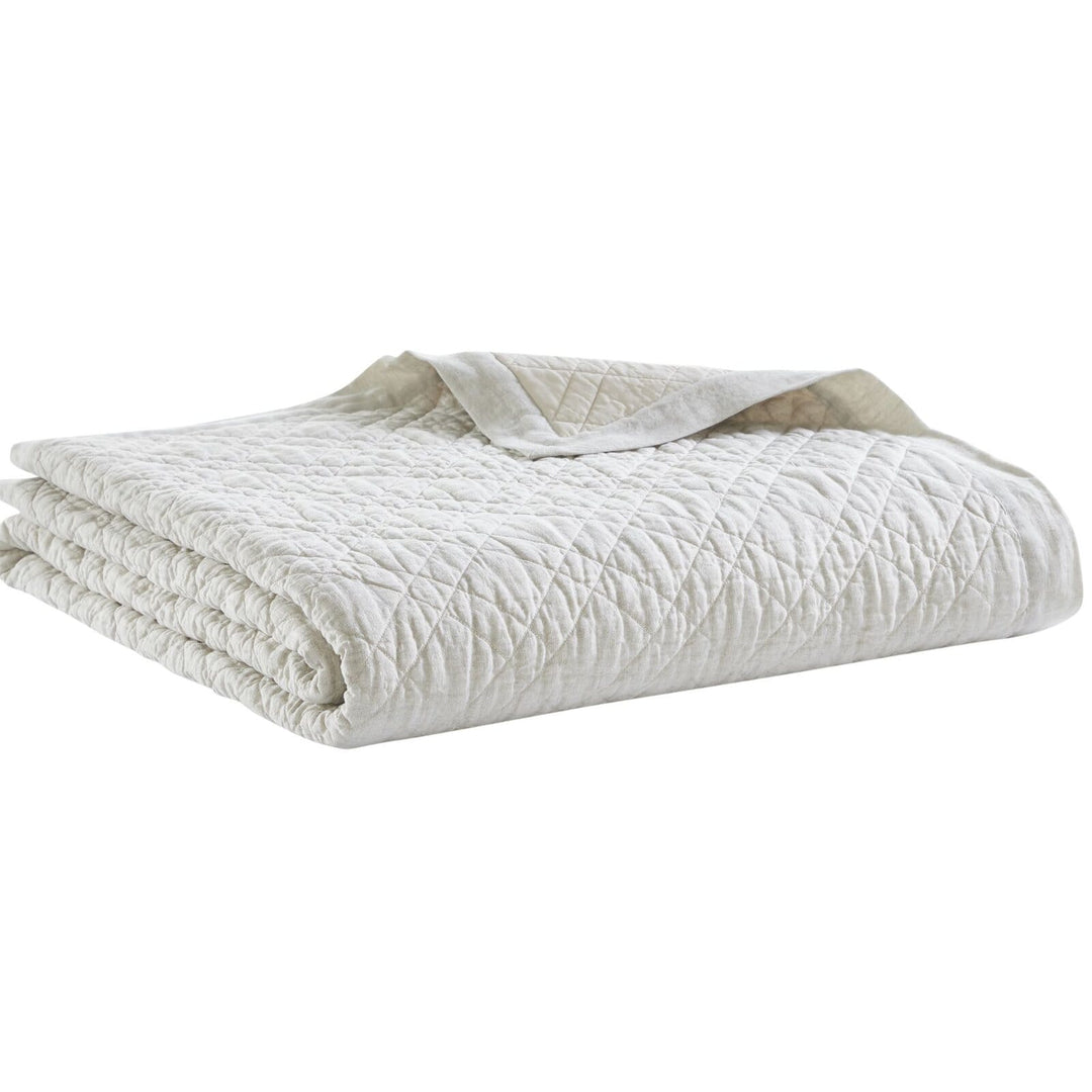 Chloe European Linen Diamond Coverlet Coverlet By Orchids Lux Home