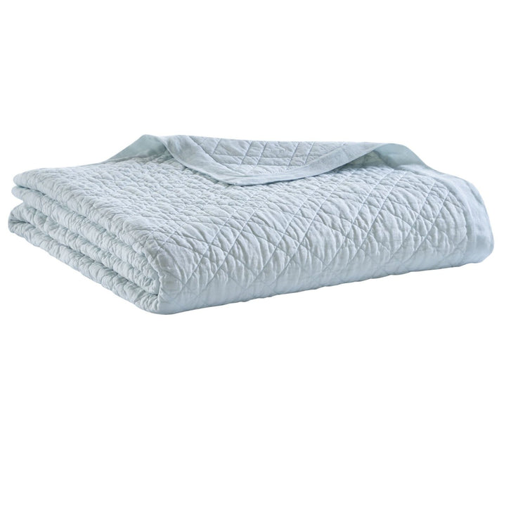 Chloe European Linen Diamond Coverlet Coverlet By Orchids Lux Home