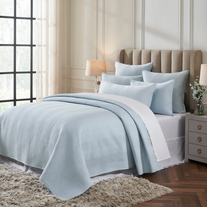 Athena Chevron Cotton Sateen Coverlet Coverlet By Orchids Lux Home