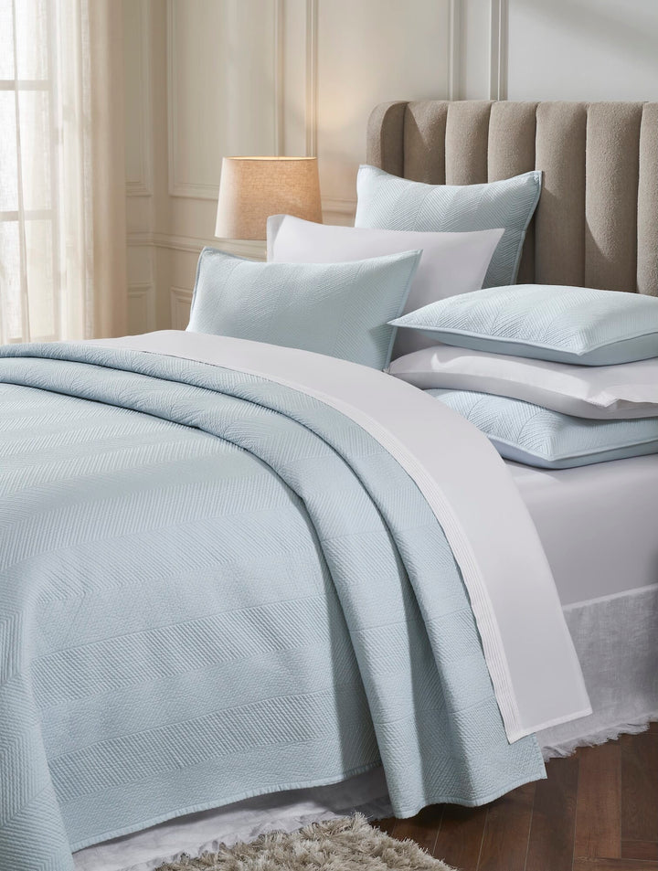 Athena Chevron Cotton Sateen Coverlet Coverlet By Orchids Lux Home