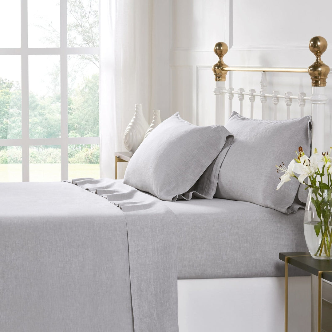 Seville Washed European Linen Sheet Set Sheet Set By Orchids Lux Home