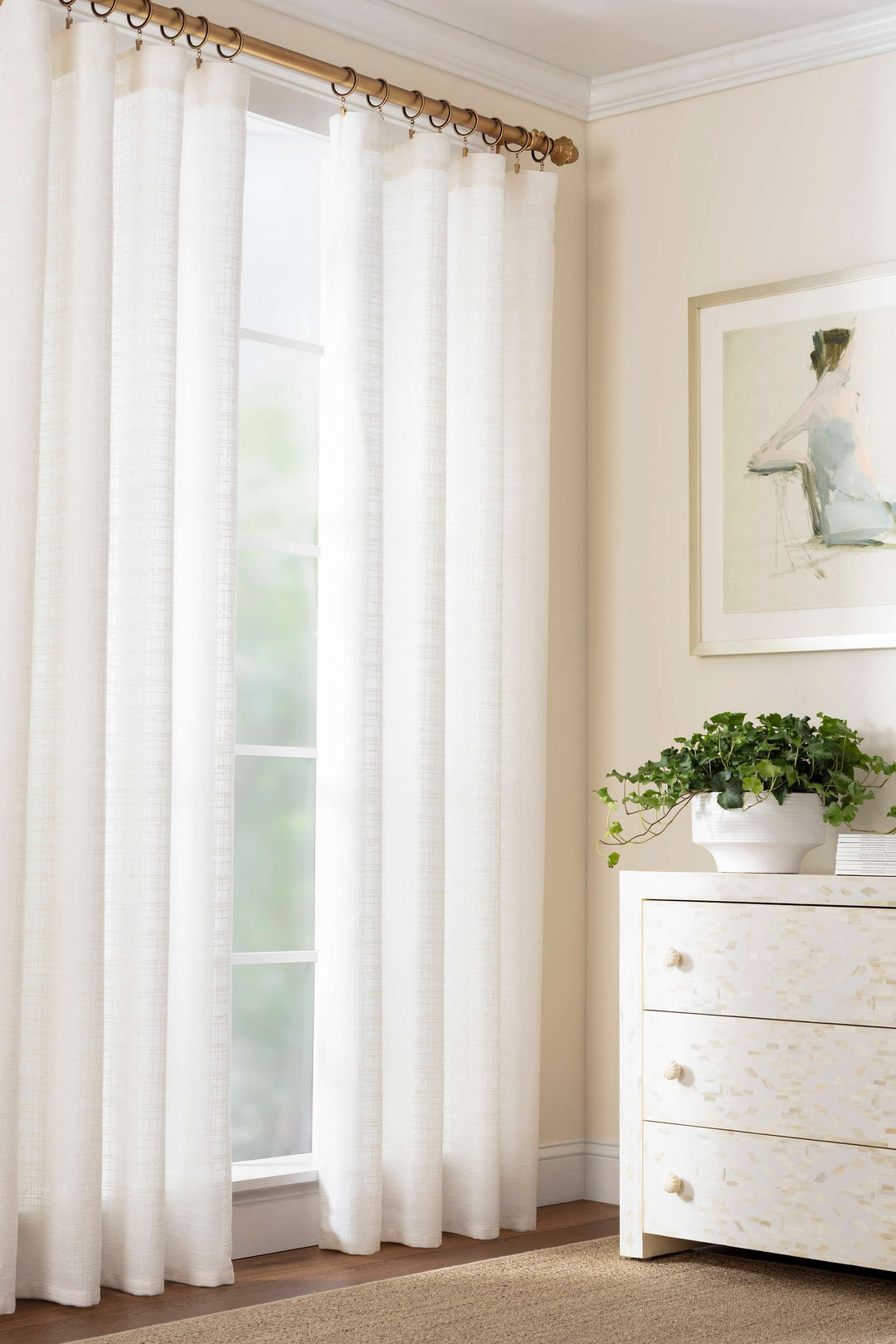 Textured Sheer Dove Curtain Panel Window Panels By Annie Selke