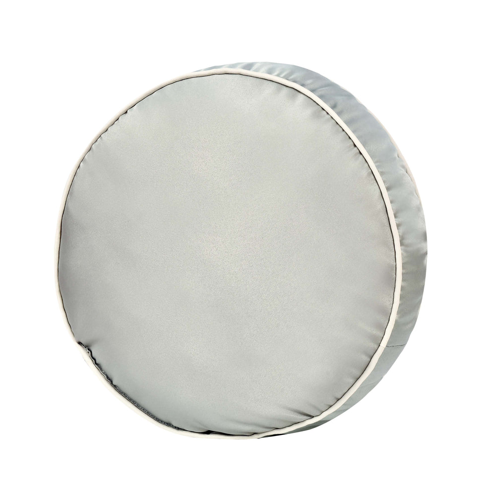 Calmfield Aqua Round Decorative Throw Pillow 15" x 15" Throw Pillows By J. Queen New York