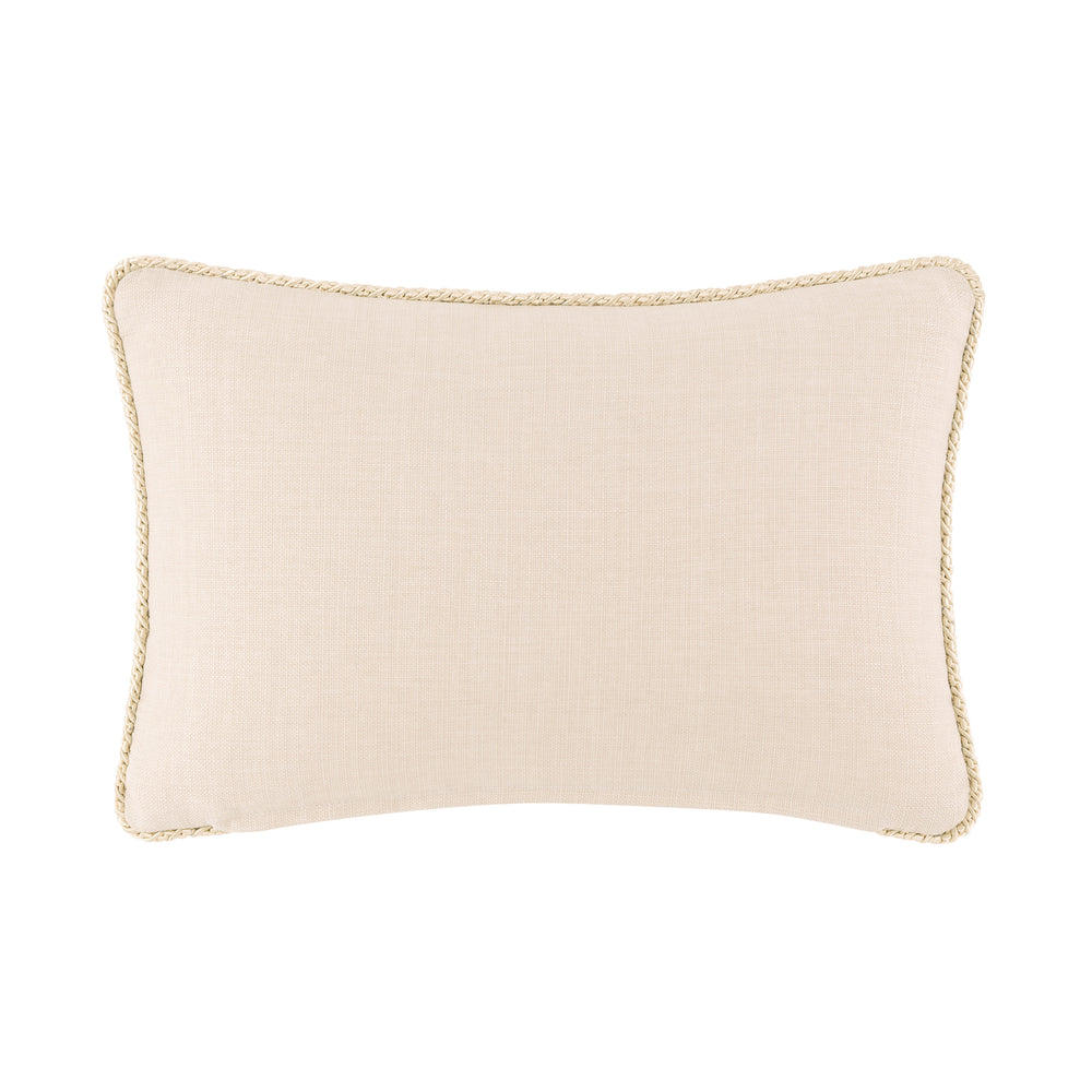 Cara Coral Metallic Oblong Embroidered Decorative Throw Pillow 19" x 13" Throw Pillows By P/Kaufmann