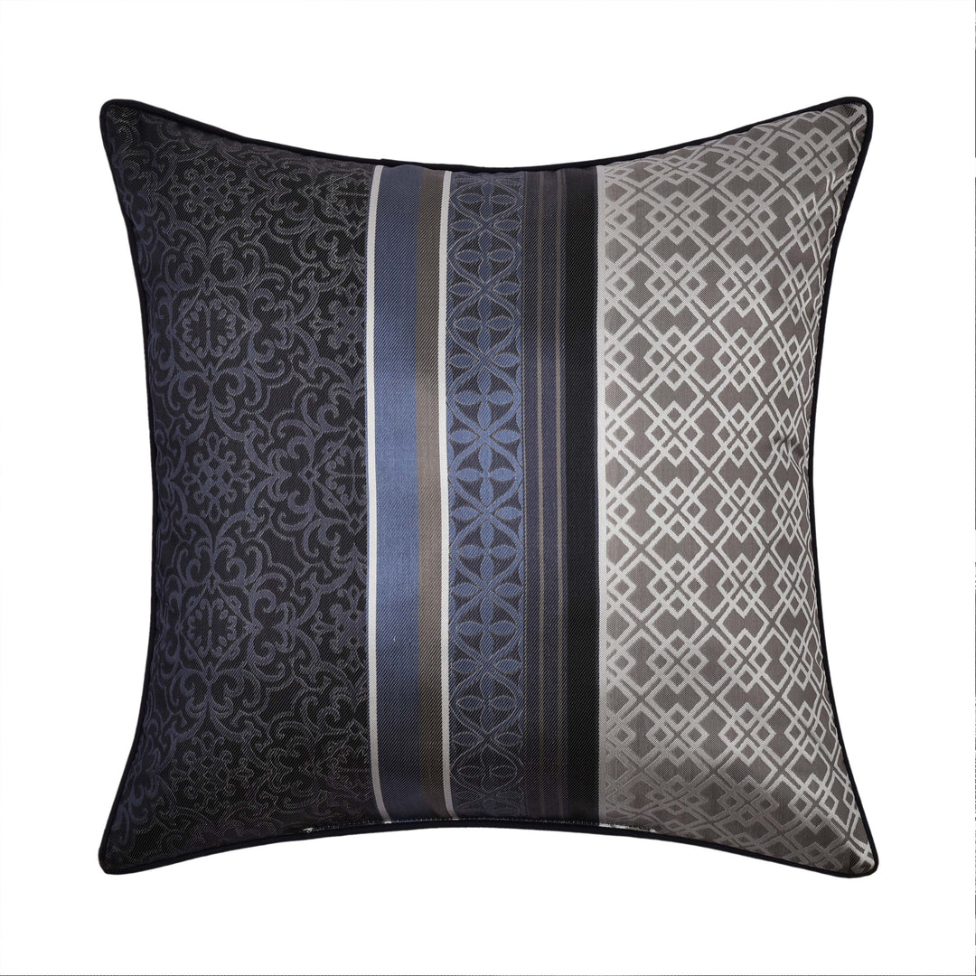 Carlisle Indigo Square Decorative Throw Pillow 20" x 20" Throw Pillows By J. Queen New York