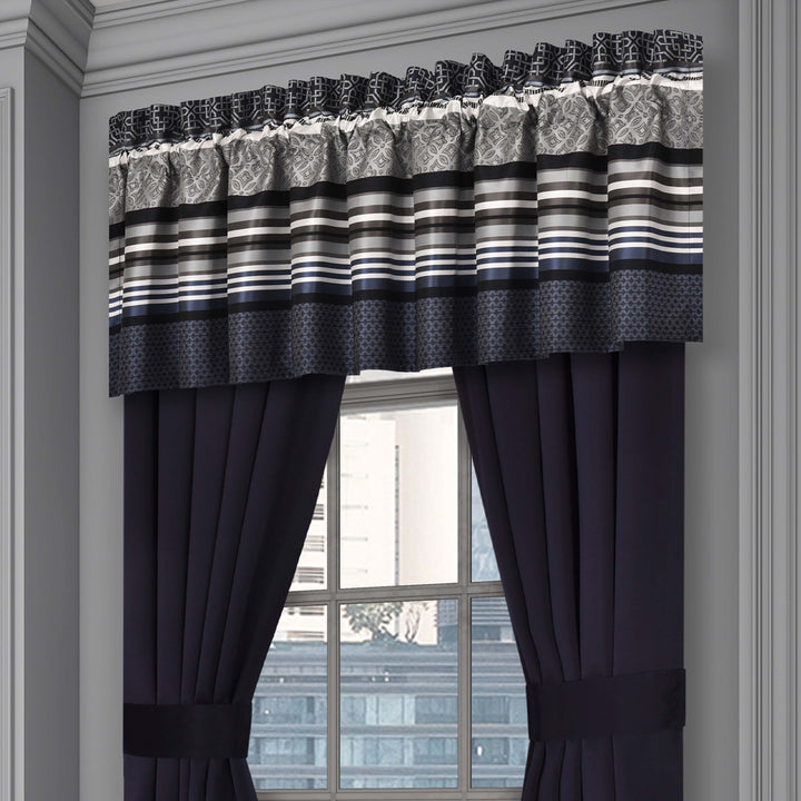 Carlisle Indigo Straight Window Valance Window Valance By J. Queen New York
