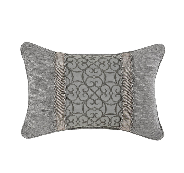 Carrick Silver/Gold Oblong Decorative Throw Pillow 18" x 12"