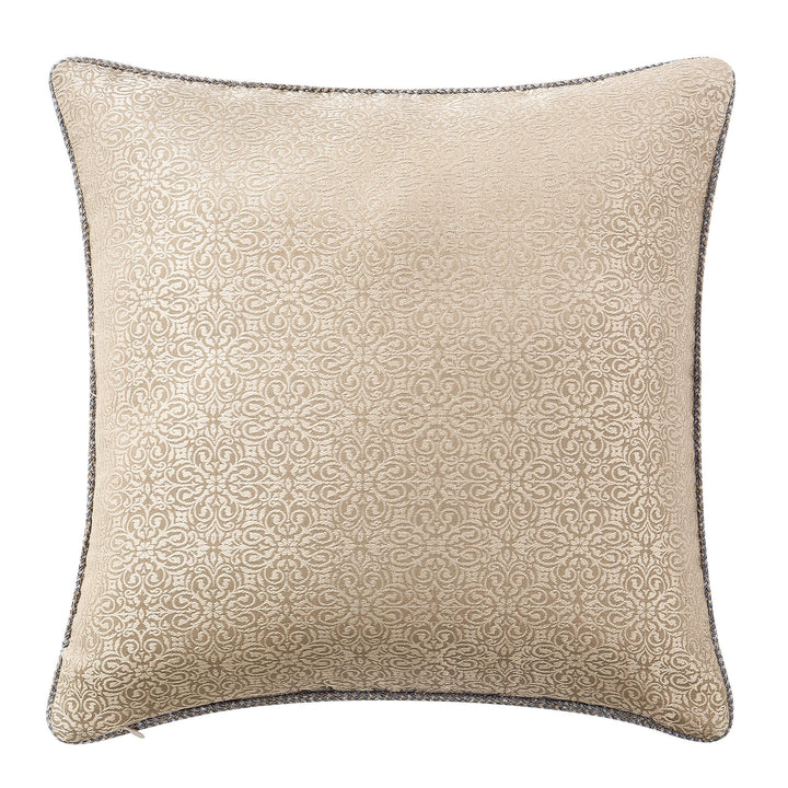 Carrick Silver/Gold Square Decorative Throw Pillow 18" x 18"