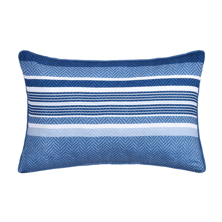 Carson Blue Boudoir Decorative Throw Pillow 22" x 14" Throw Pillows By J. Queen New York