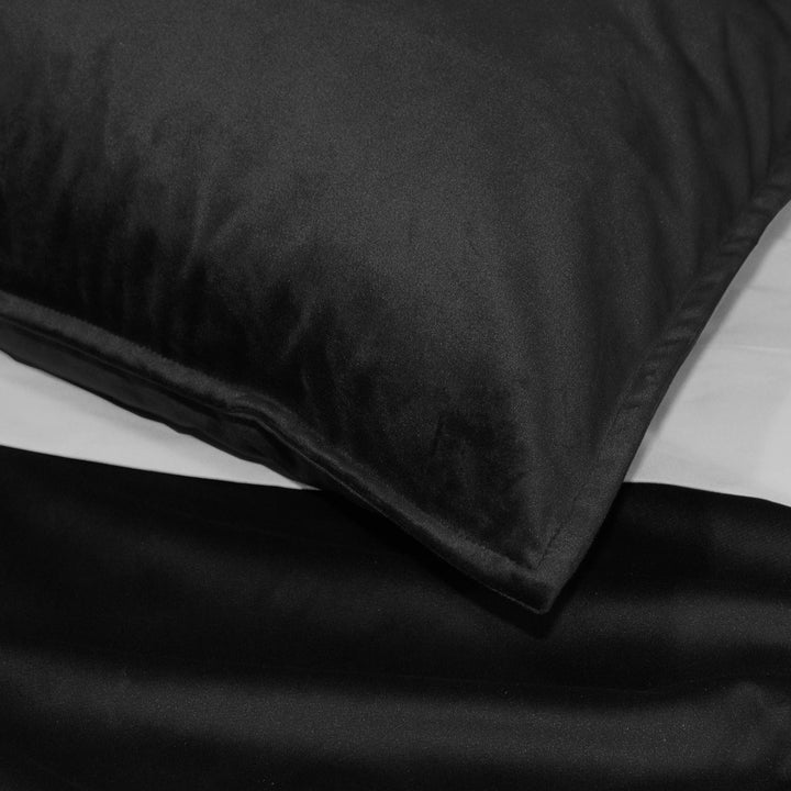Cascade Velvet Ebony 8 Piece Duvet Cover Set Duvet Covers By Colcha Linens