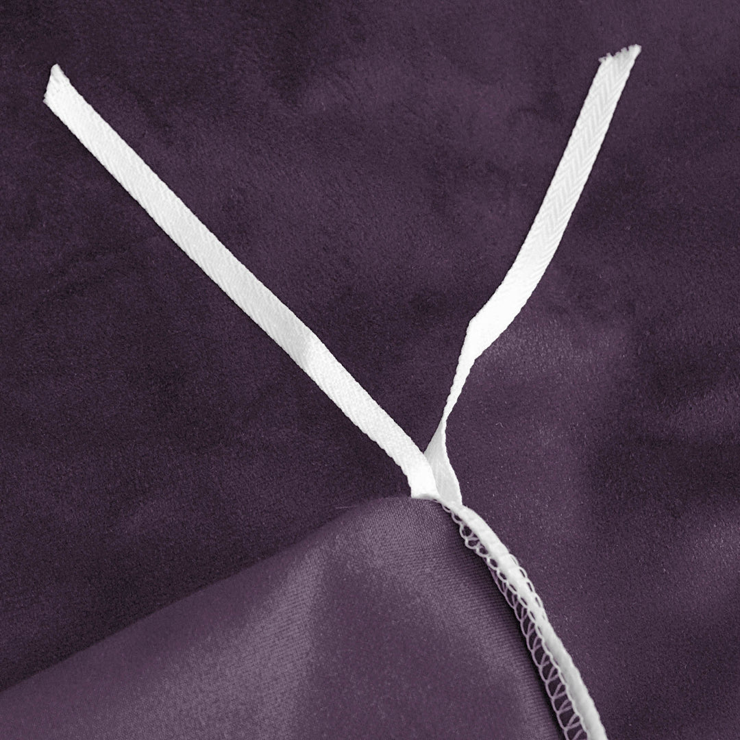 Cascade Velvet Eggplant 8 Piece Duvet Cover Set Duvet Covers By Colcha Linens