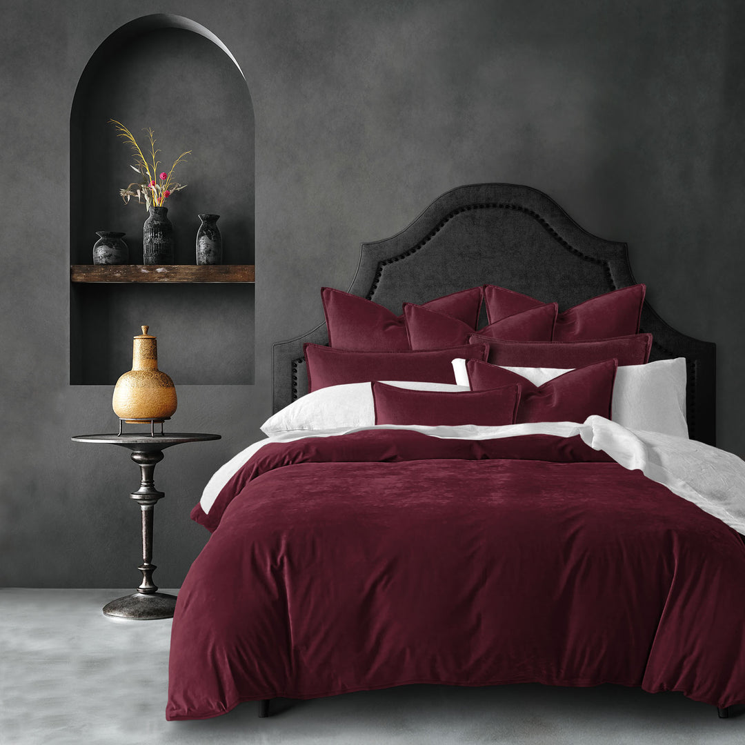 Cascade Velvet Merlot 8 Piece Coverlet Set Coverlet By Colcha Linens