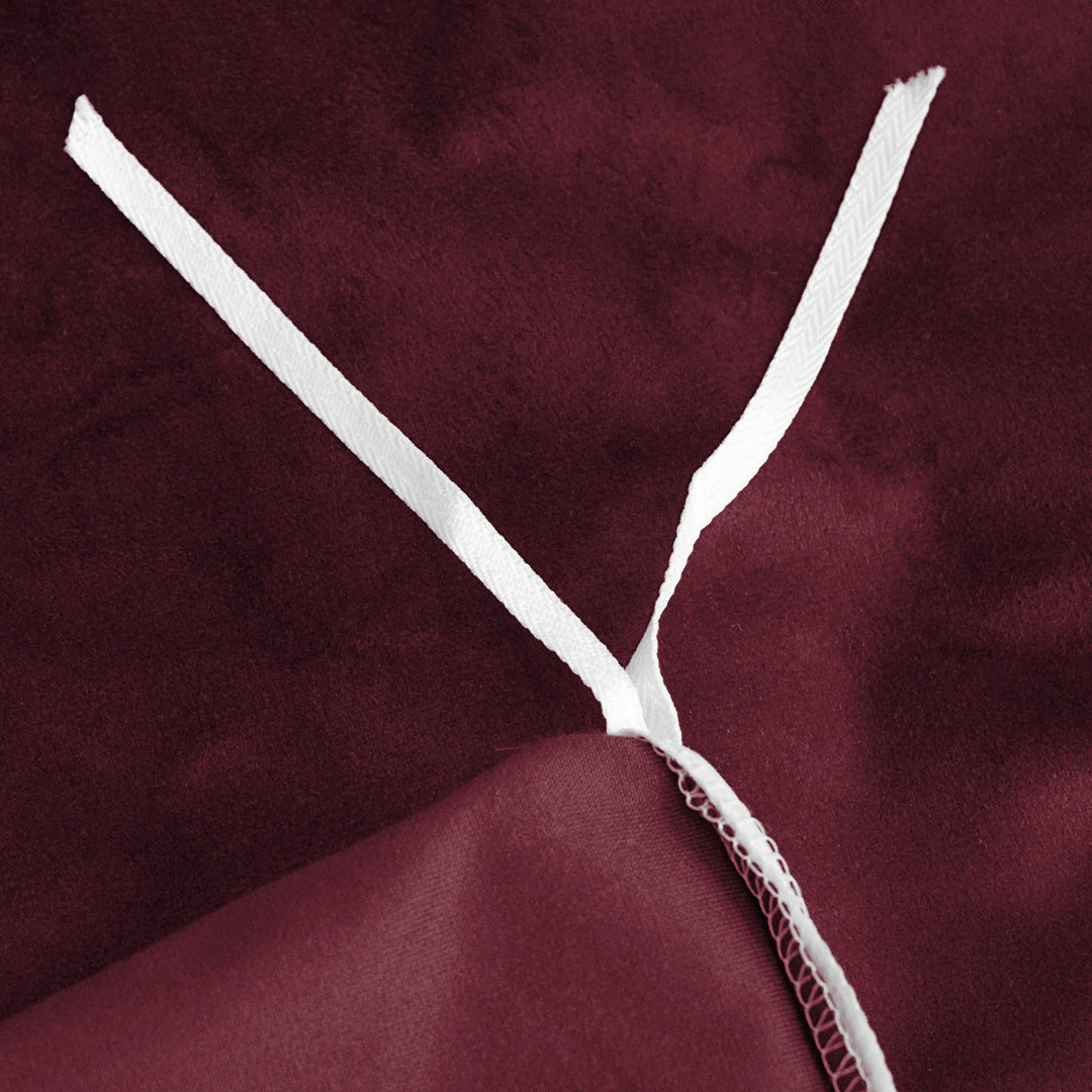 Cascade Velvet Merlot 8 Piece Duvet Cover Set Duvet Covers By Colcha Linens