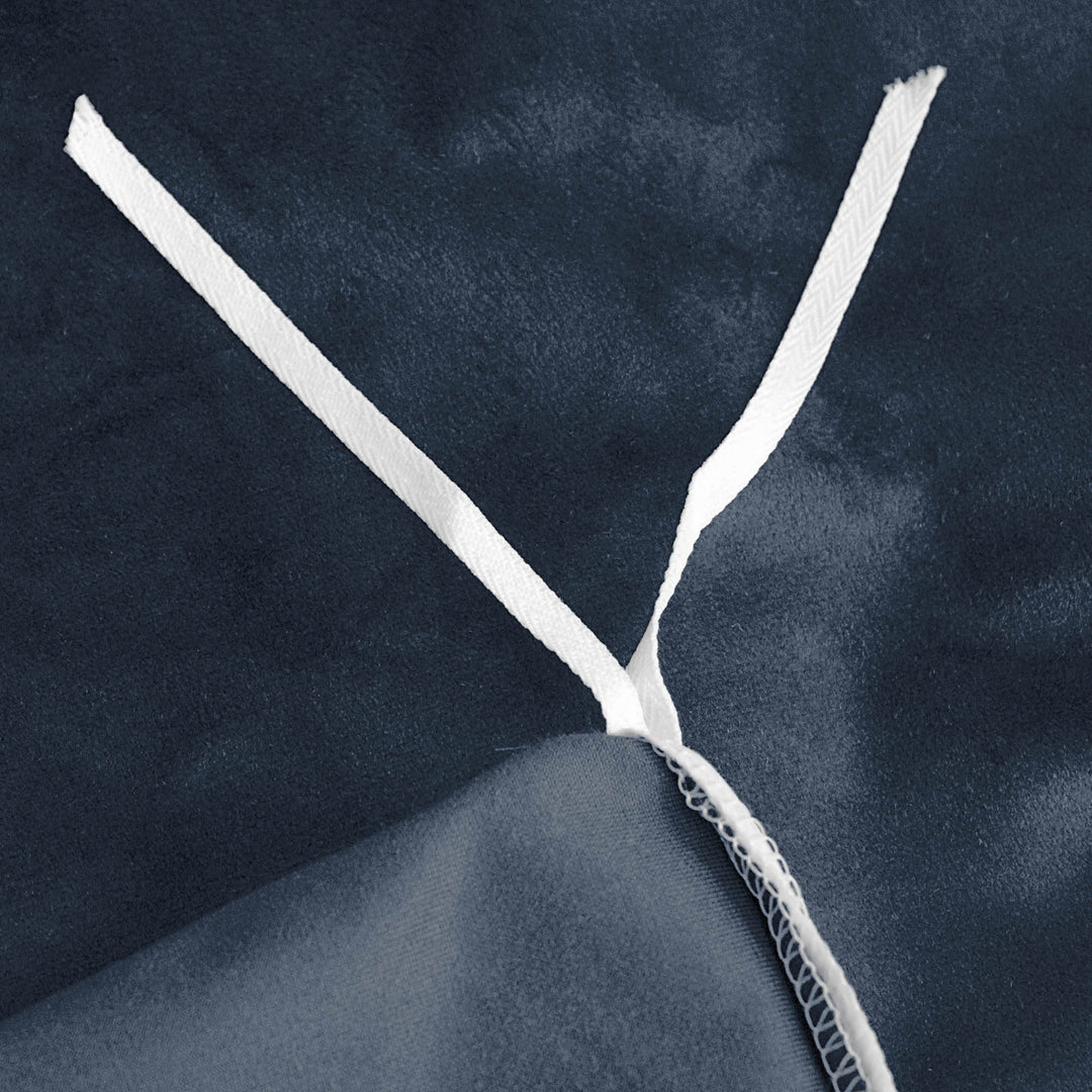 Cascade Velvet True Navy 8 Piece Duvet Cover Set Duvet Covers By Colcha Linens