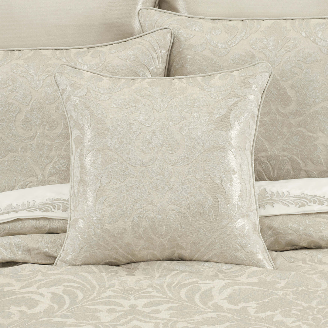 Celine Champagne Square Decorative Throw Pillow 20" x 20" Throw Pillows By J. Queen New York