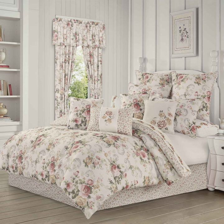 Chablis Rose Gold 4 Piece Comforter Set Comforter Sets By J. Queen New York