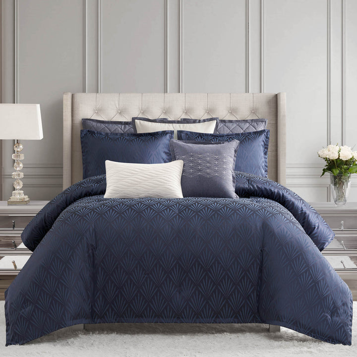 Chloe Navy 3 Piece Comforter Set