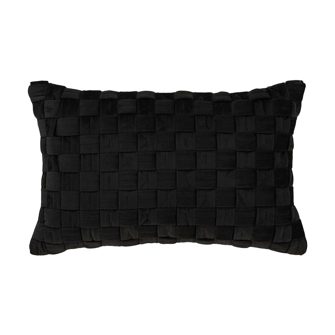 Cipriana Black Boudoir Decorative Throw Pillow 20" x 14" Throw Pillows By J. Queen New York