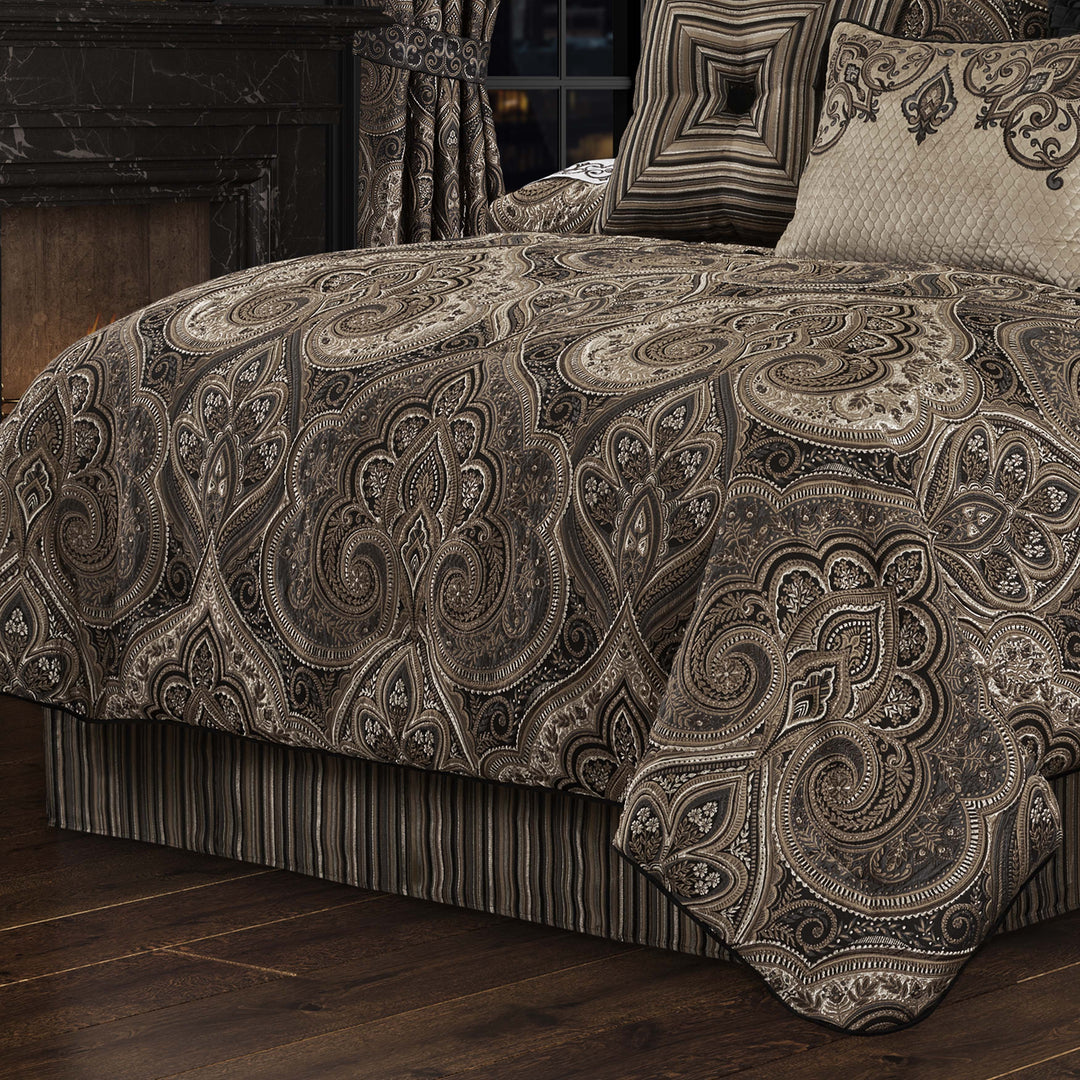Cipriana Bronze 4 Piece Comforter Set Comforter Sets By J. Queen New York