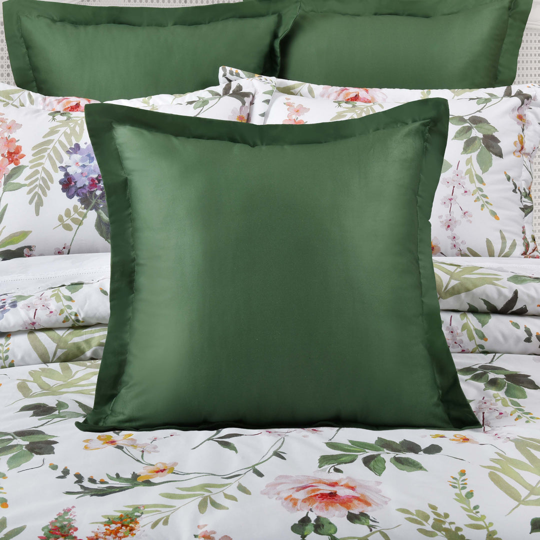 Clara Green Square Decorative Throw Pillow 20" x 20" Throw Pillows By J. Queen New York