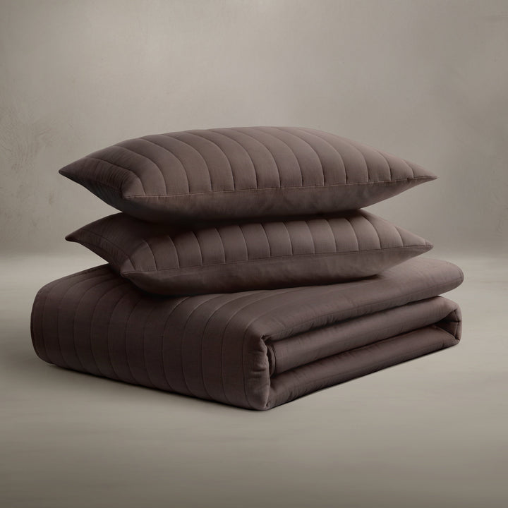 Egyptian Cotton-European Linen Quilt Set Coverlet By Pure Parima