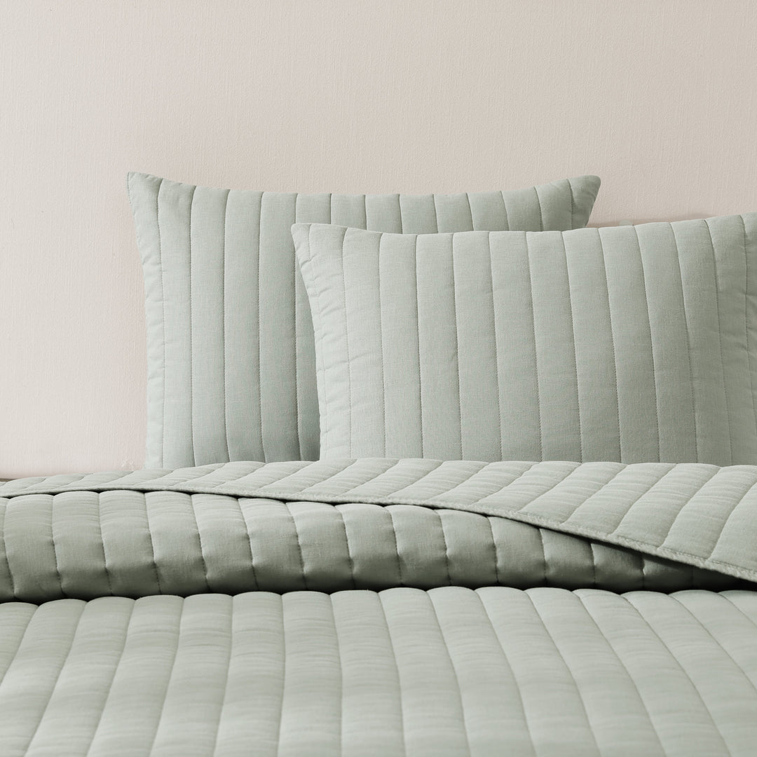 Egyptian Cotton-European Linen Quilt Set Coverlet By Pure Parima