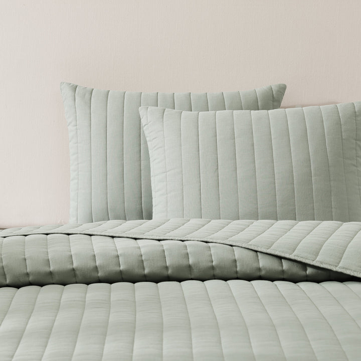 Egyptian Cotton-European Linen Quilt Set Coverlet By Pure Parima