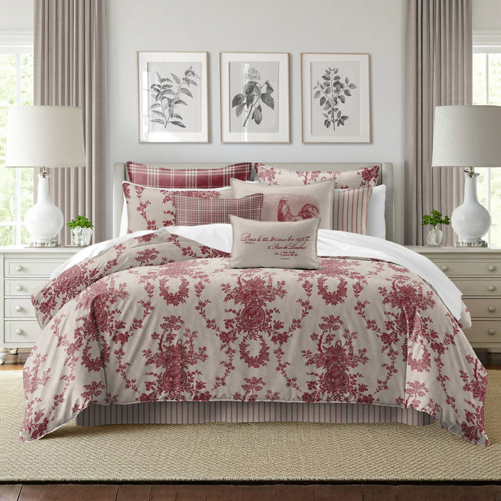 Country Lane Crimson 8 Piece Duvet Cover Set Duvet Covers By Colcha Linens