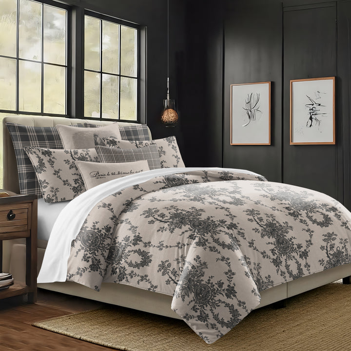 Country Lane Ebony 8 Piece Comforter Set Comforter Sets By Colcha Linens