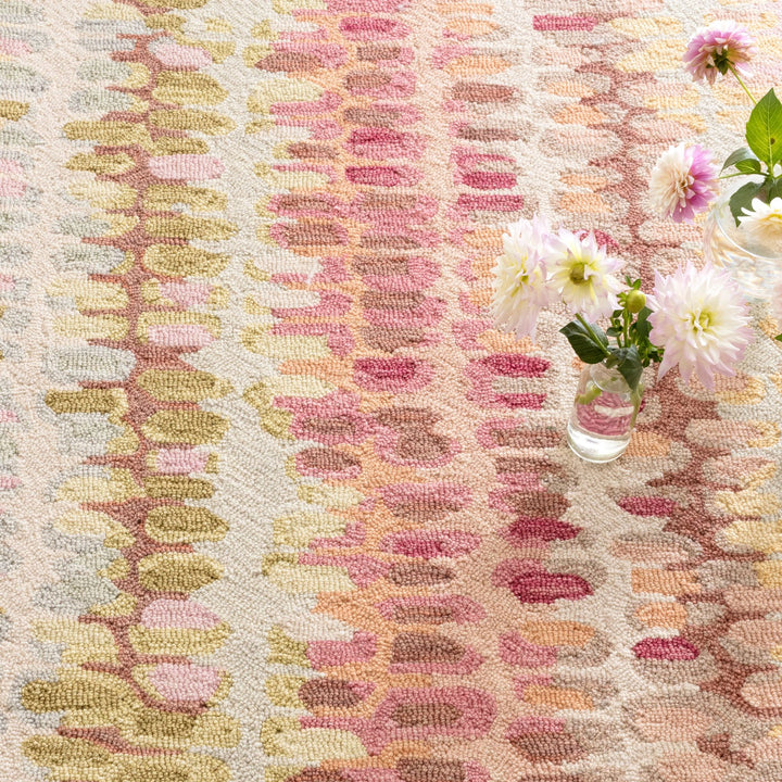Paint Chip Pastel Hand Micro Hooked Wool Rug Rug By Annie Selke