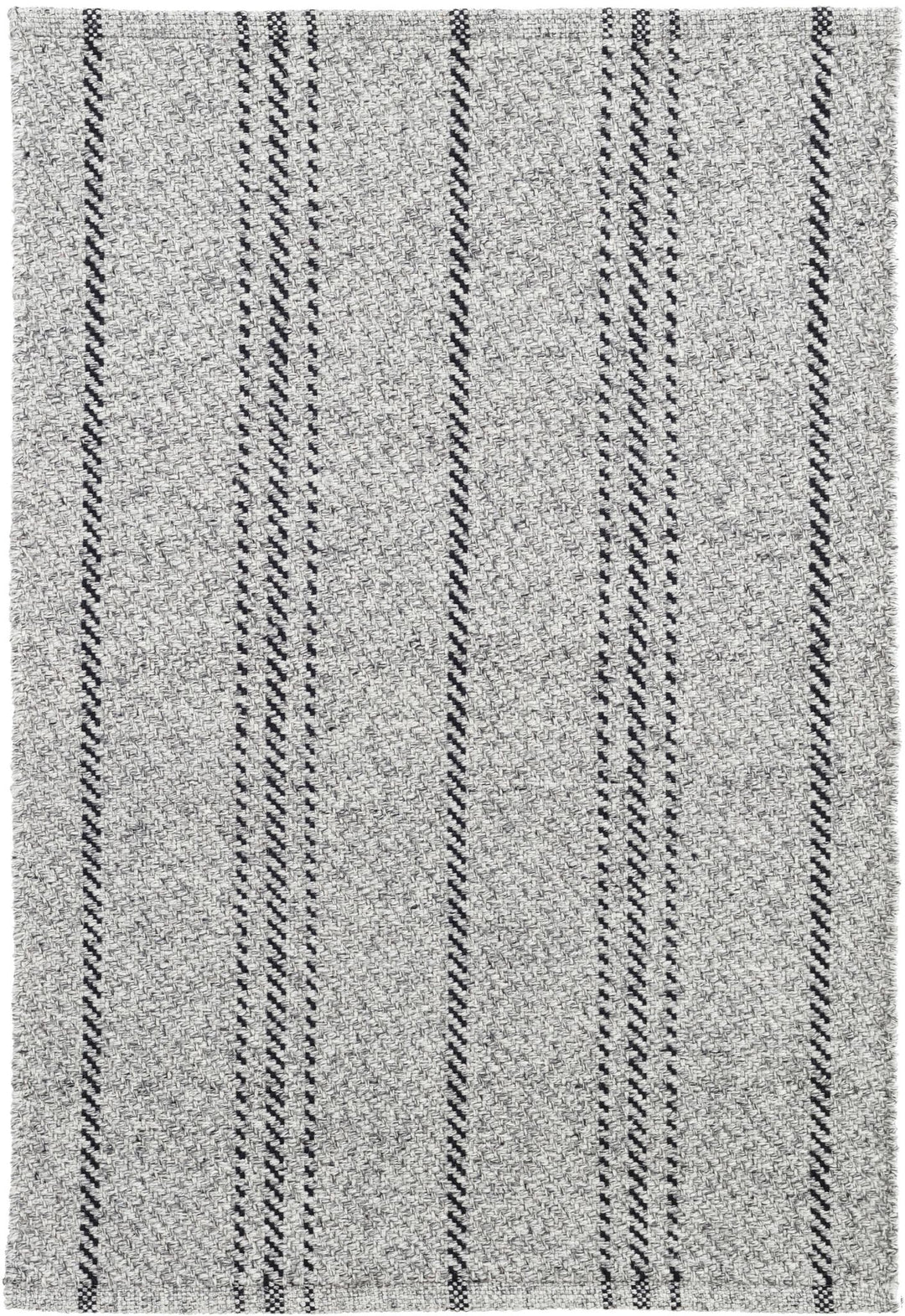 Melange Stripe Grey/Black Handwoven Indoor/Outdoor Rug Rug By Annie Selke