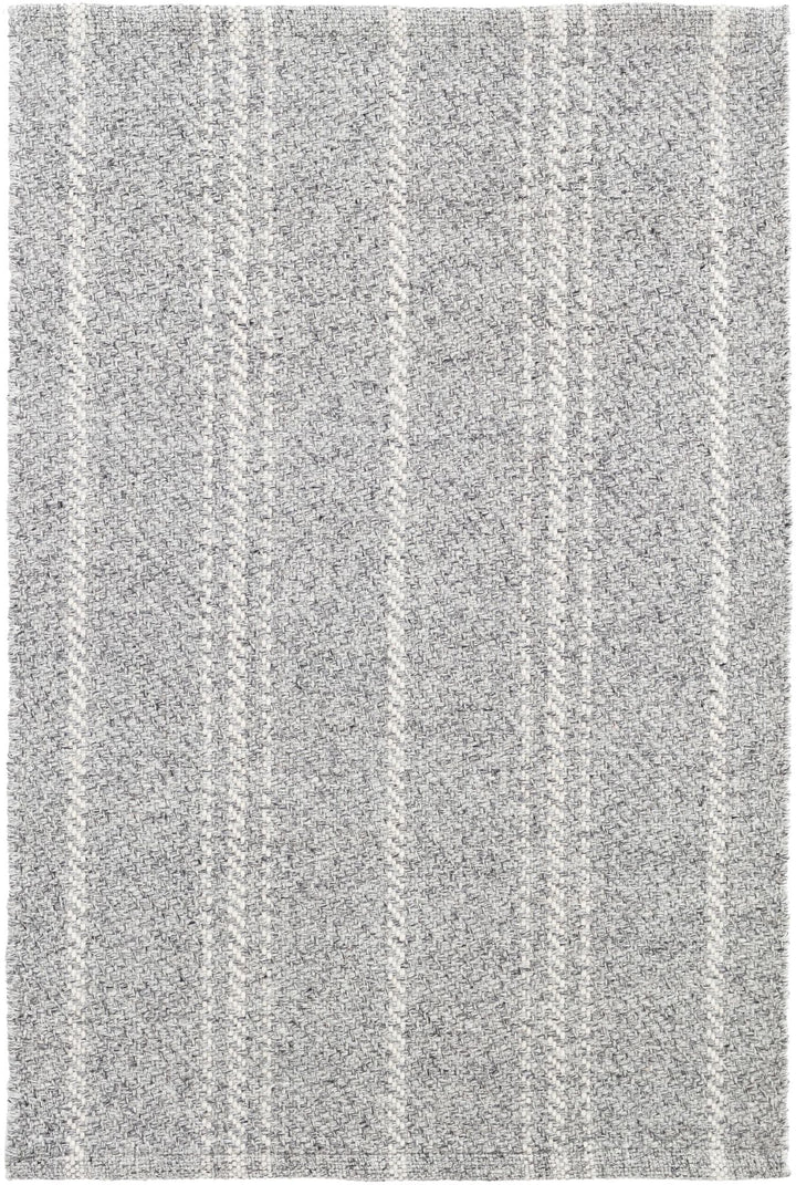 Melange Stripe Grey/Ivory Handwoven Indoor/Outdoor Rug Rug By Annie Selke