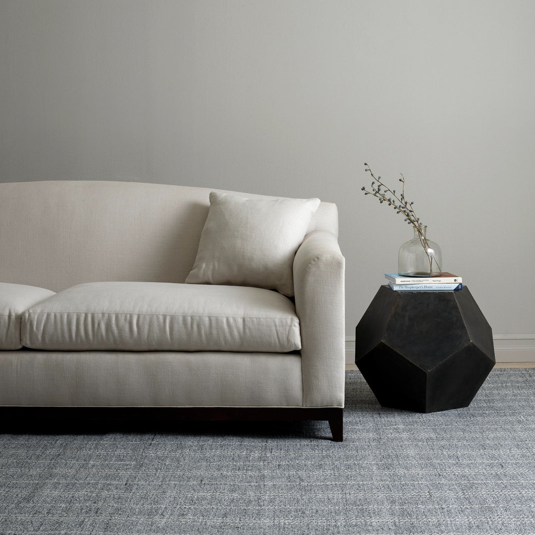 Melange Stripe Grey/Ivory Handwoven Indoor/Outdoor Rug Rug By Annie Selke