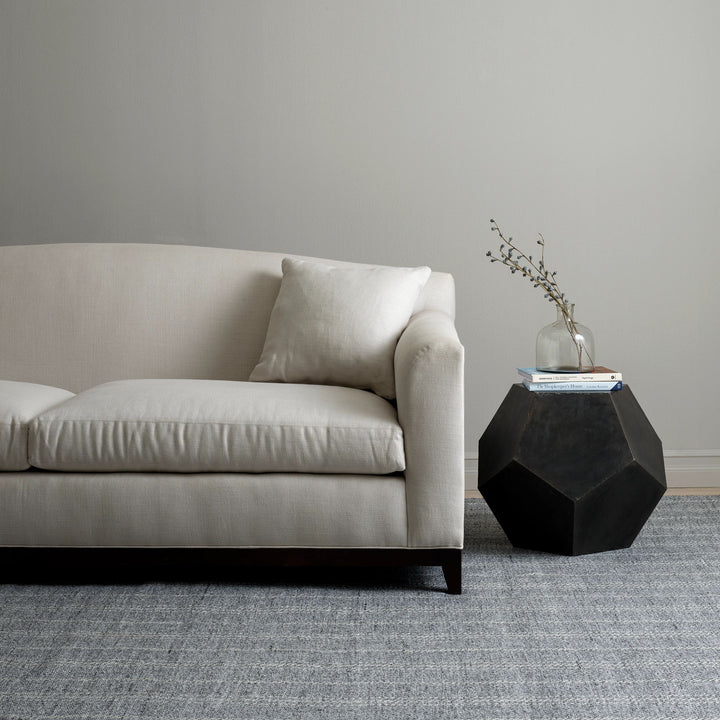 Melange Stripe Grey/Ivory Handwoven Indoor/Outdoor Rug Rug By Annie Selke